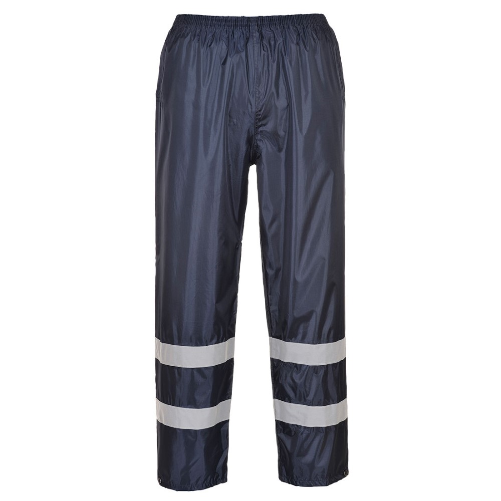 High Visibility Navy Blue Waterproof Overtrousers